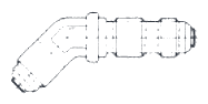 45° Elbow, Flared Tube to Bulkhead