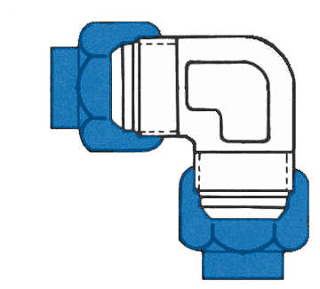 90° Elbow, Flared Tube