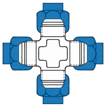 Cross, Flared Tube