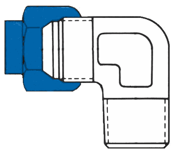 90° Elbow, Flared Tube to Male Pipe