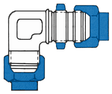 90° Elbow, Flared Tube to Bulkhead