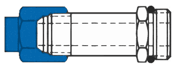 Adapter, Flared Tube to Stub, Long